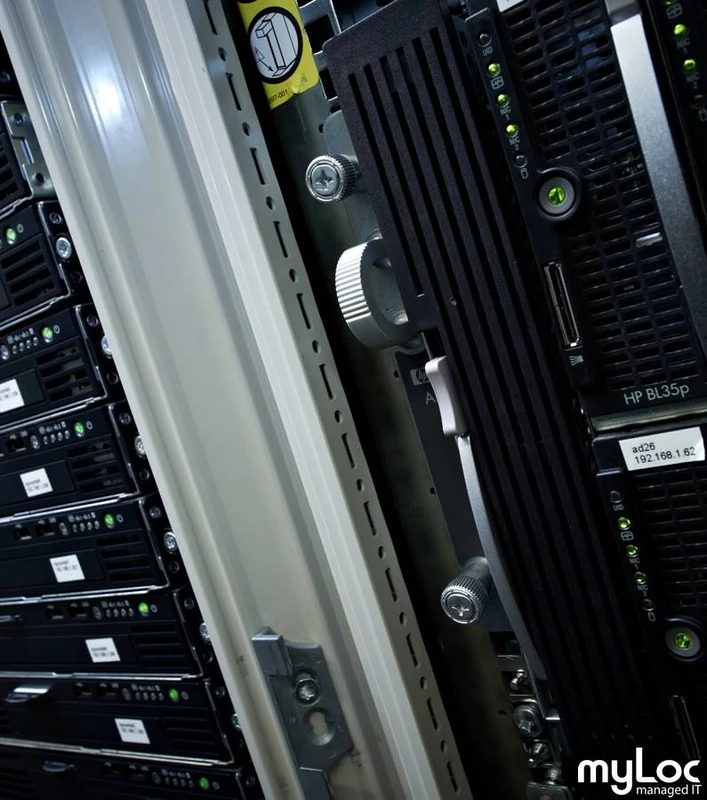 Server-Rack im myLoc Rechenzentrum Düsseldorf