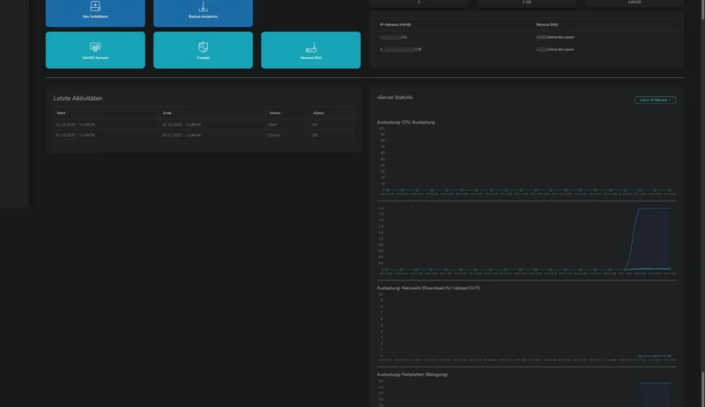 Virtelle Server - Webinterface